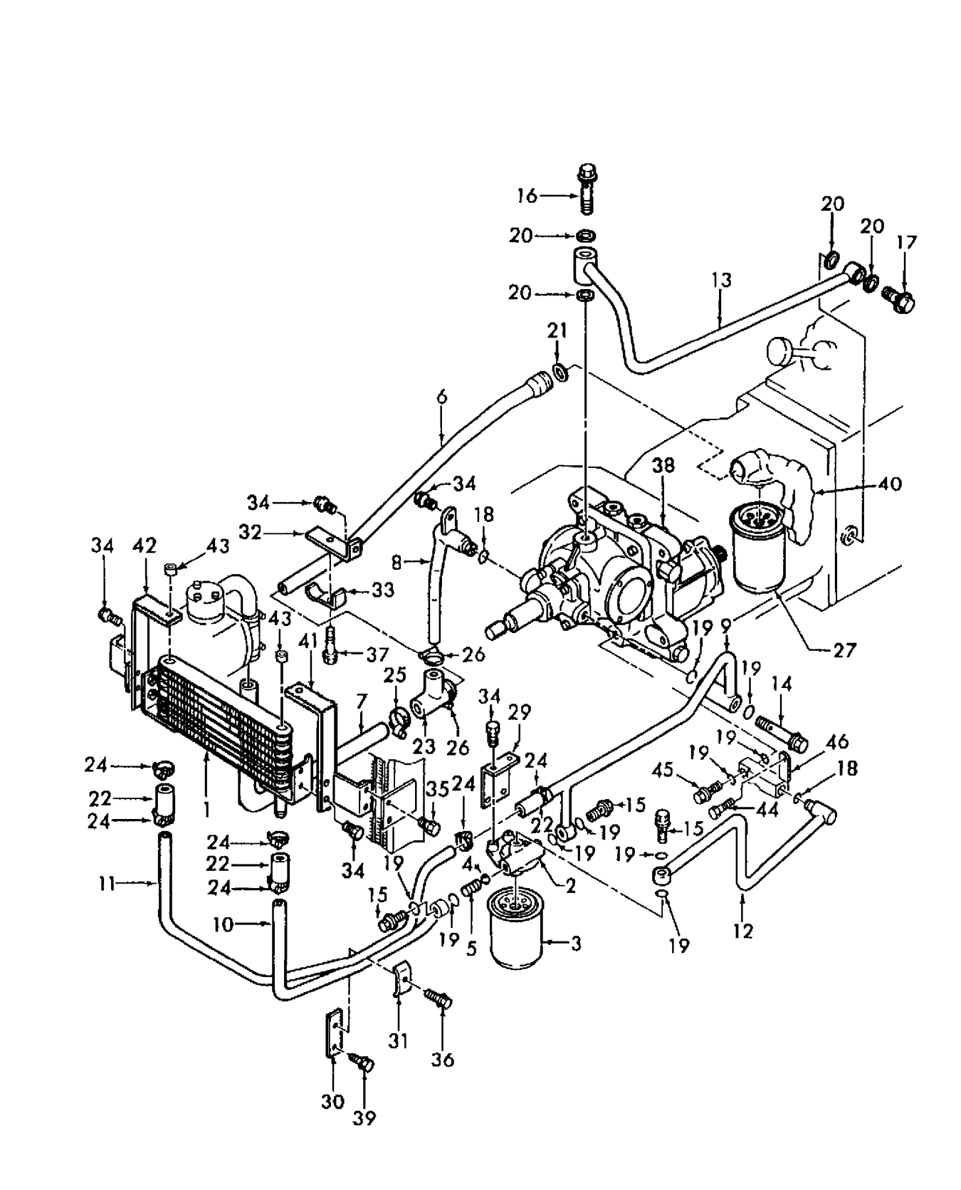 TC30 05F01 HYDRAULIC PIPING (W/ HST)