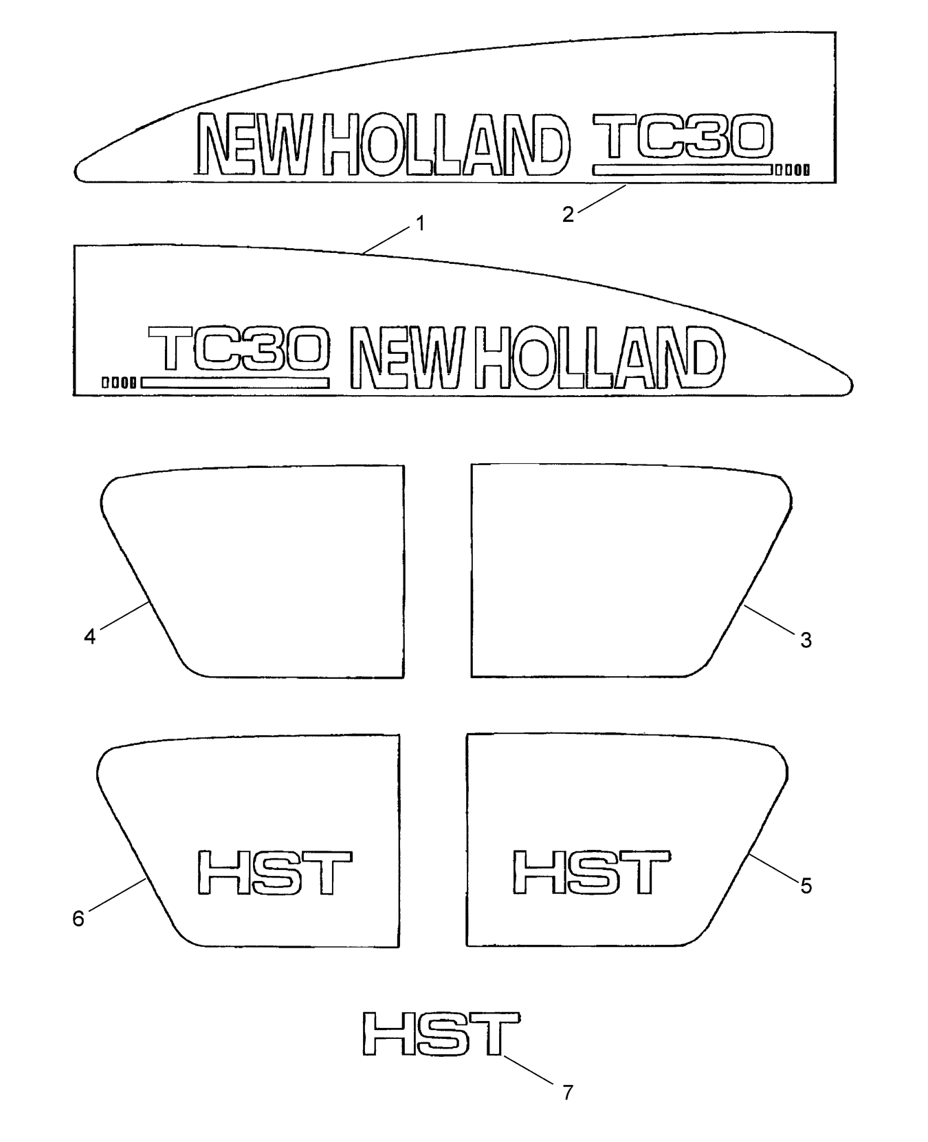 TC30 16A04 DECALS - IDENTIFICATION