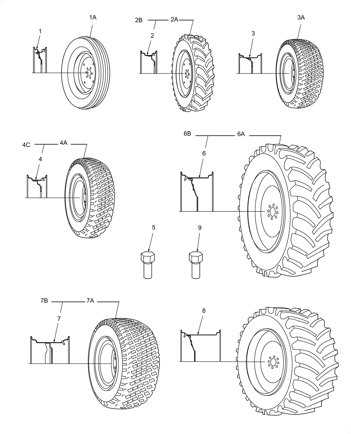 T1510 11.01-FRONT-&-REAR-WHEELS — BRIM:PARTS NEW-HOLLAND