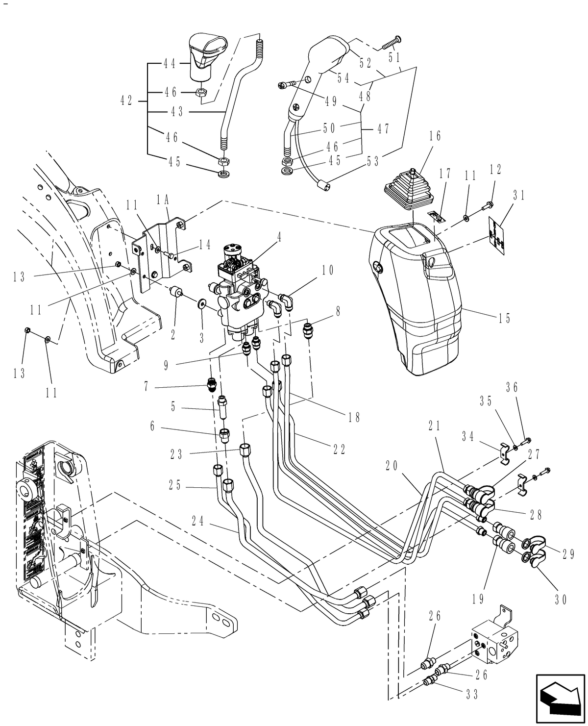 TC40A 07.15-TWO-FUNCTION-MID-MOUNT-HYDRAULIC-CONTROL-VALVE-KIT-7104400 ...