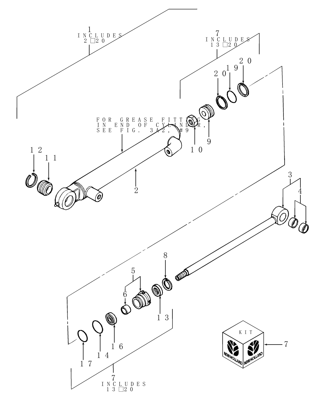 TC30 03C03 POWER STEERING CYLINDER ASSY. (W/ 2WD)