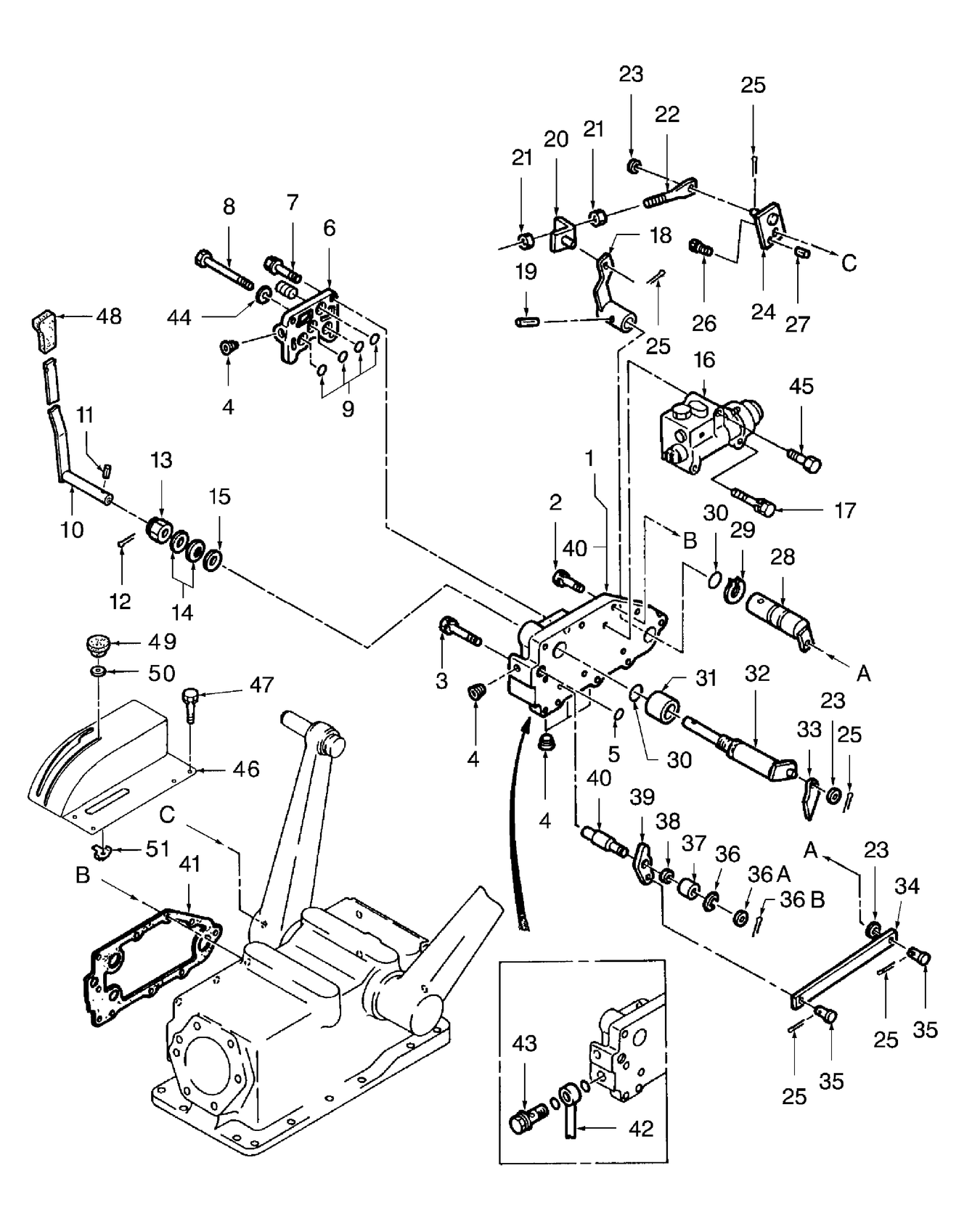 TC30 05C01 CONTROL VALVE QUADRANT & LINKAGE