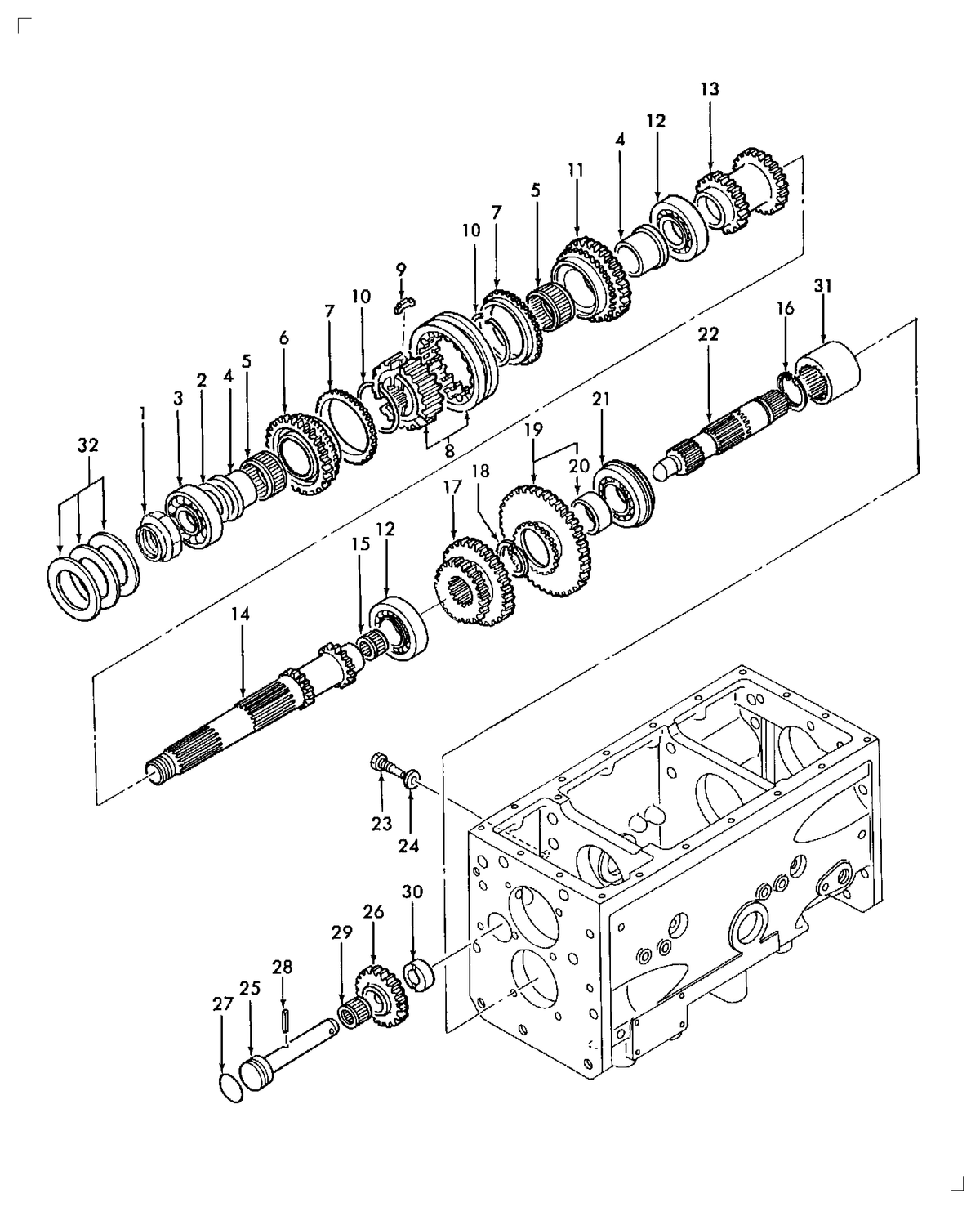TC40A 03.08-FRONT-TRANSMISSION-GEARS-LOWER-12X12 — BRIM:PARTS NEW-HOLLAND