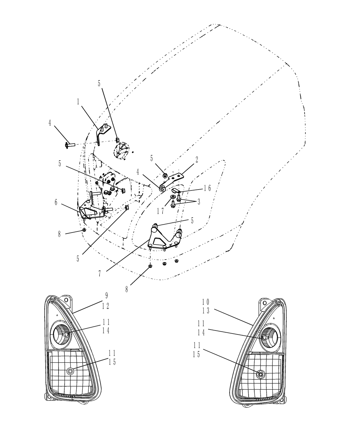 TC40A 08.06-HOOD-HEADLAMPS-&--HARDWARE — BRIM:PARTS_NEW-HOLLAND_1