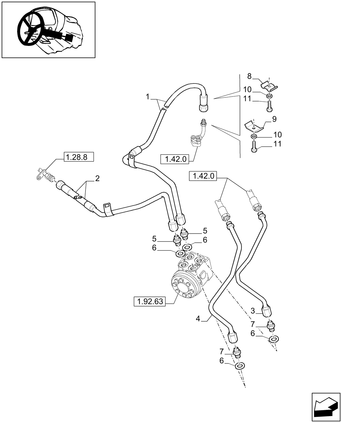 TN70A 1.92.63[02]-POWER--STEERING--PIPES — BRIM:PARTS_NEW-HOLLAND_1