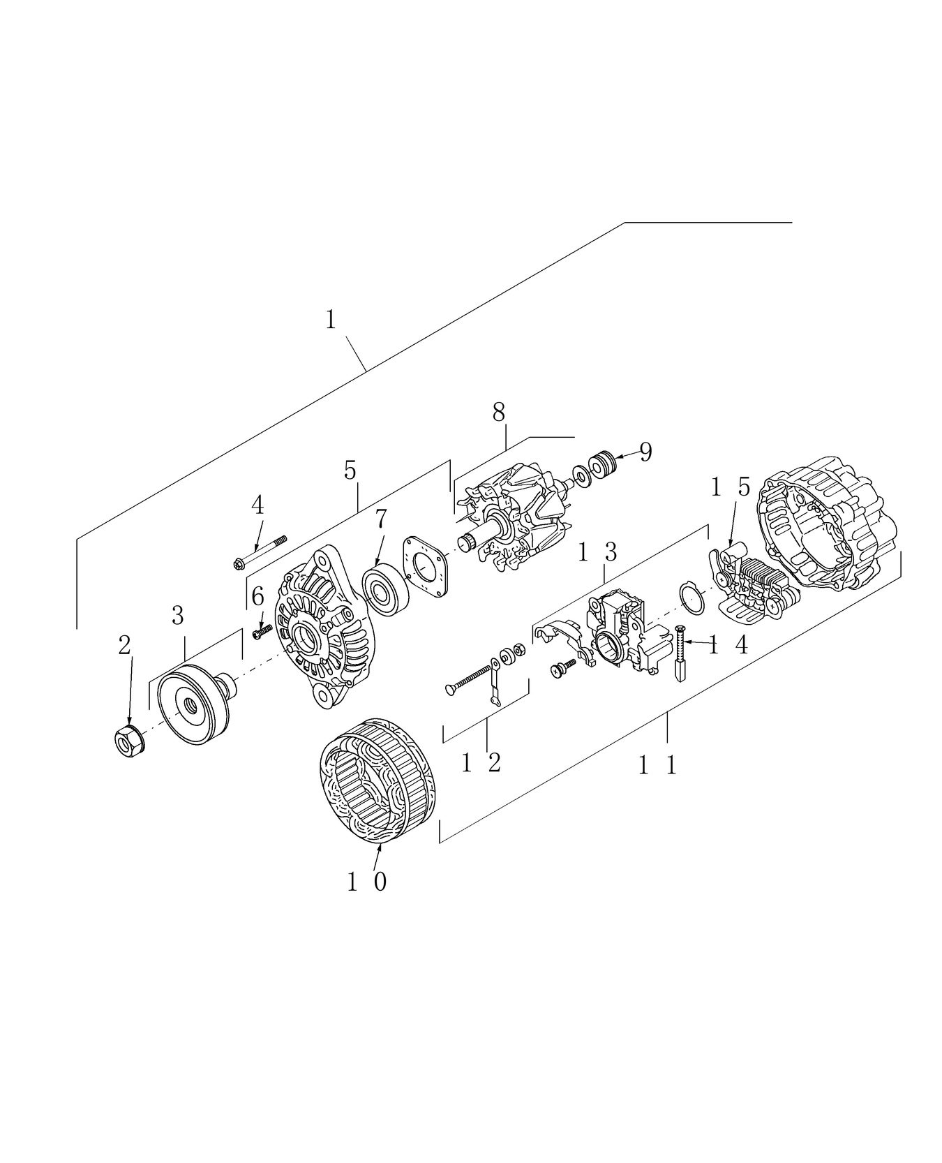 TC30 11C01 ALTERNATOR ASSY.