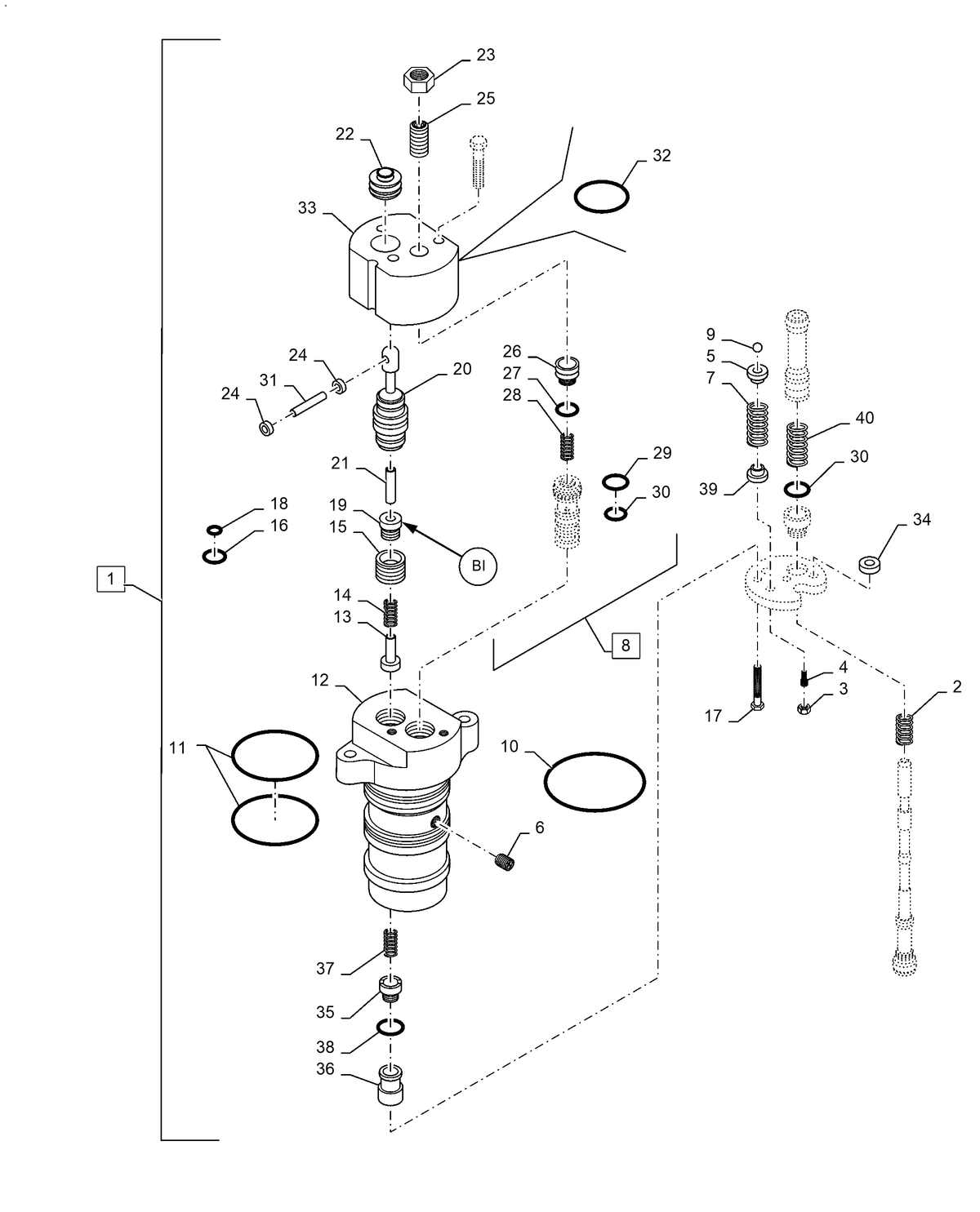 WM50 35.100.AB[13] ASSY REGULATOR FLOW CONTROL VALVE - HYDRAULIC LIFT ...