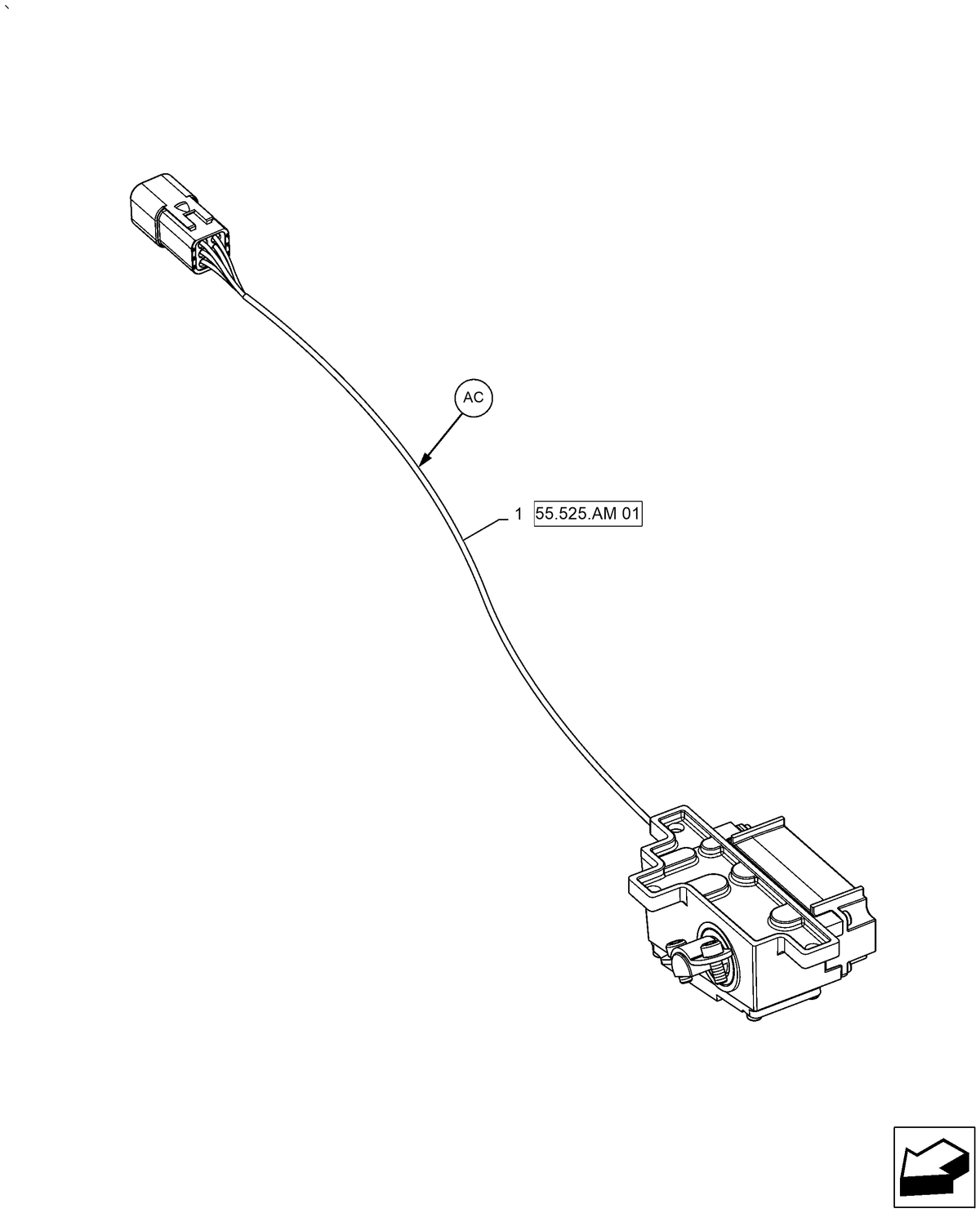 WM50 55.525.AC[01] FOOT THROTTLE SENSOR POSITION — BRIM:PARTS NEW HOLLAND