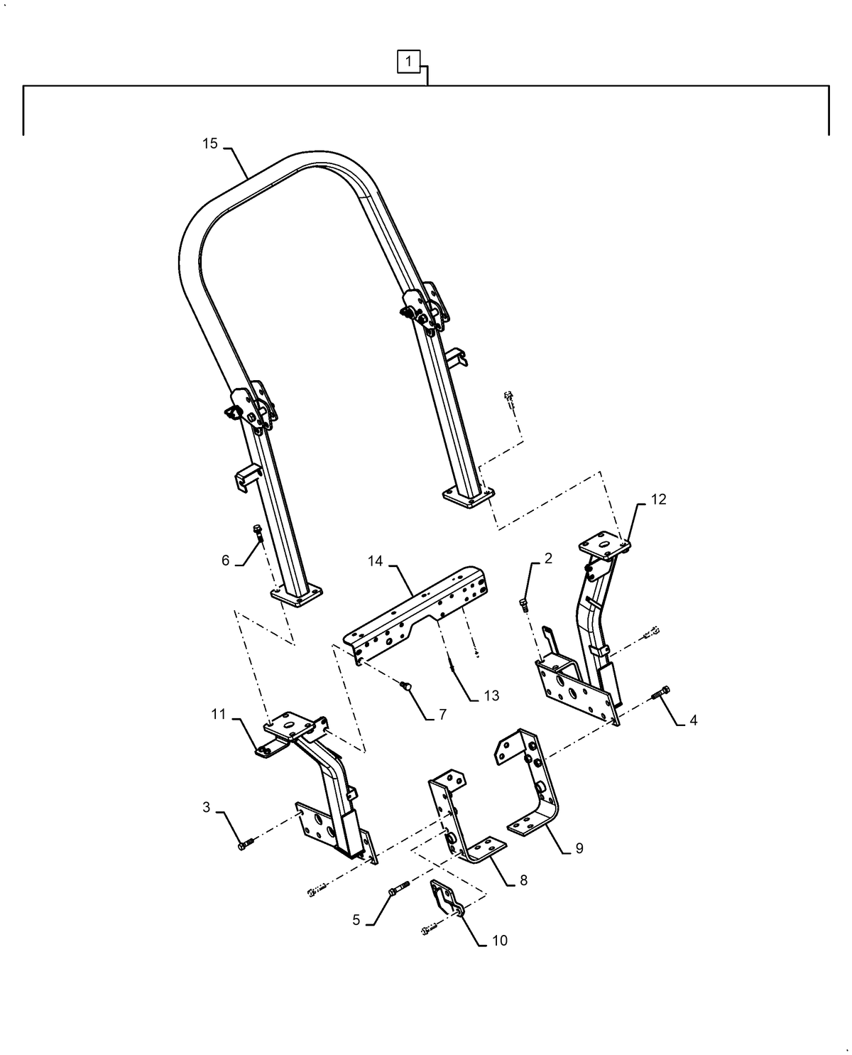 BM25 90.114.02-ROPS-ASSEMBLY — BRIM:PARTS NEW HOLLAND
