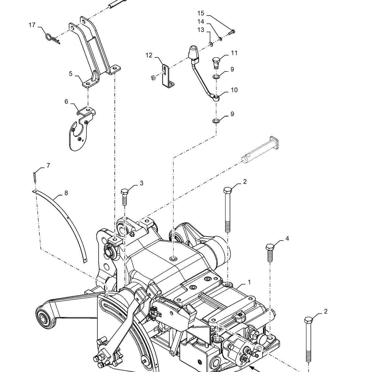 WM50 35.100.AP[24] HYDRAULIC ASSY LIFT WITH FCV AND RVO (500CC 35HP AN ...