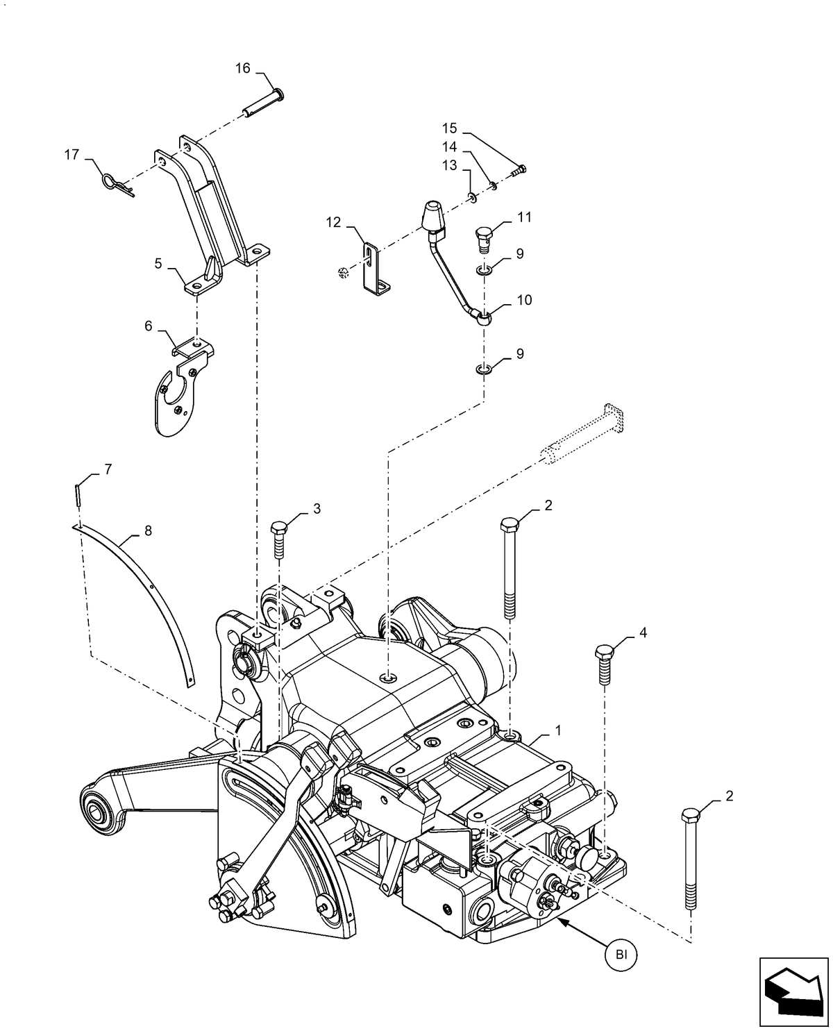 WM50 35.100.AP[24] HYDRAULIC ASSY LIFT WITH FCV AND RVO (500CC 35HP AN ...