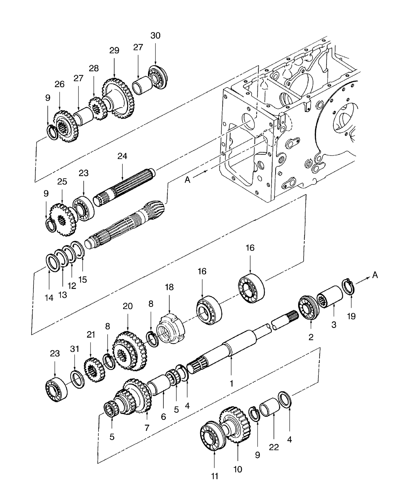 TC30 07D03 REAR TRANSMISSION GEARS (W/HST)