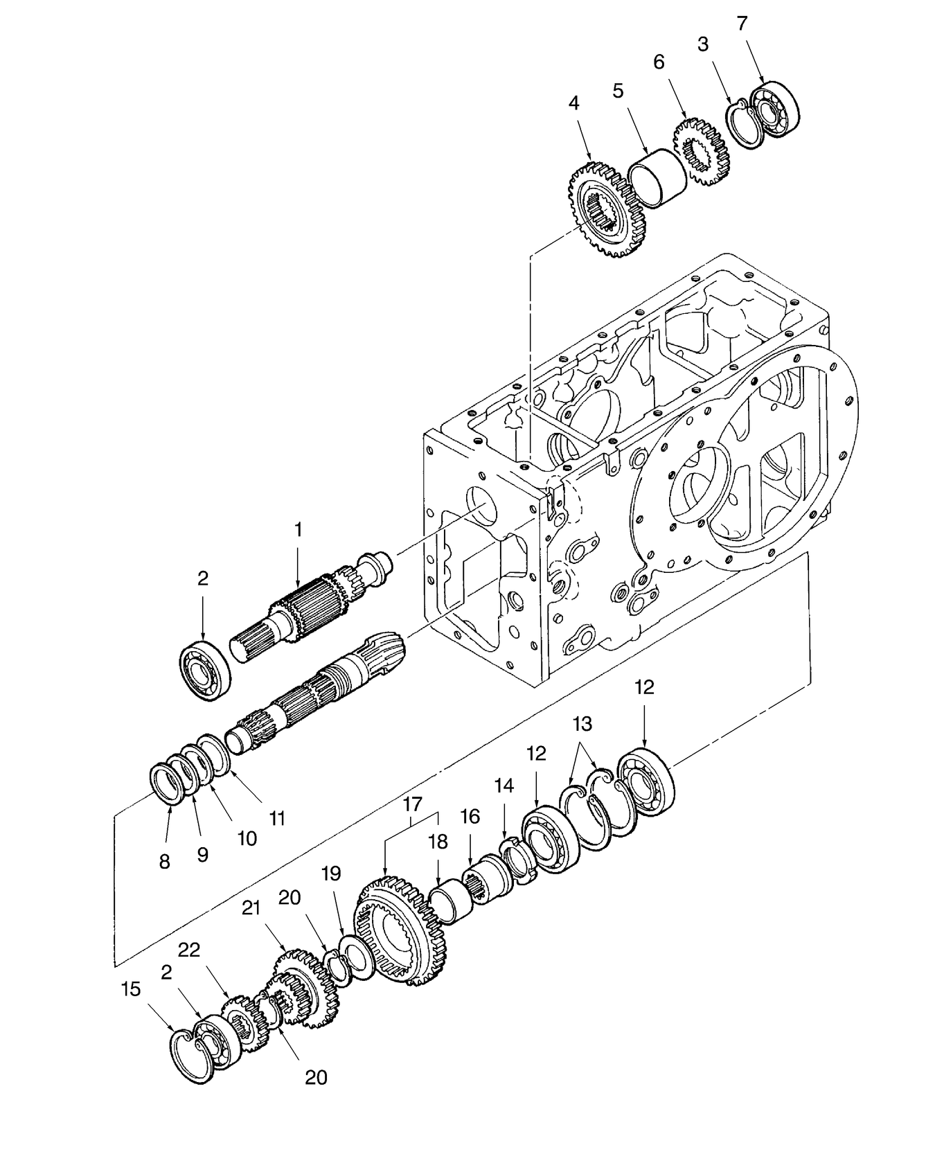 TC30 07C05 REAR TRANSMISSION GEARS (W/ 9X3)