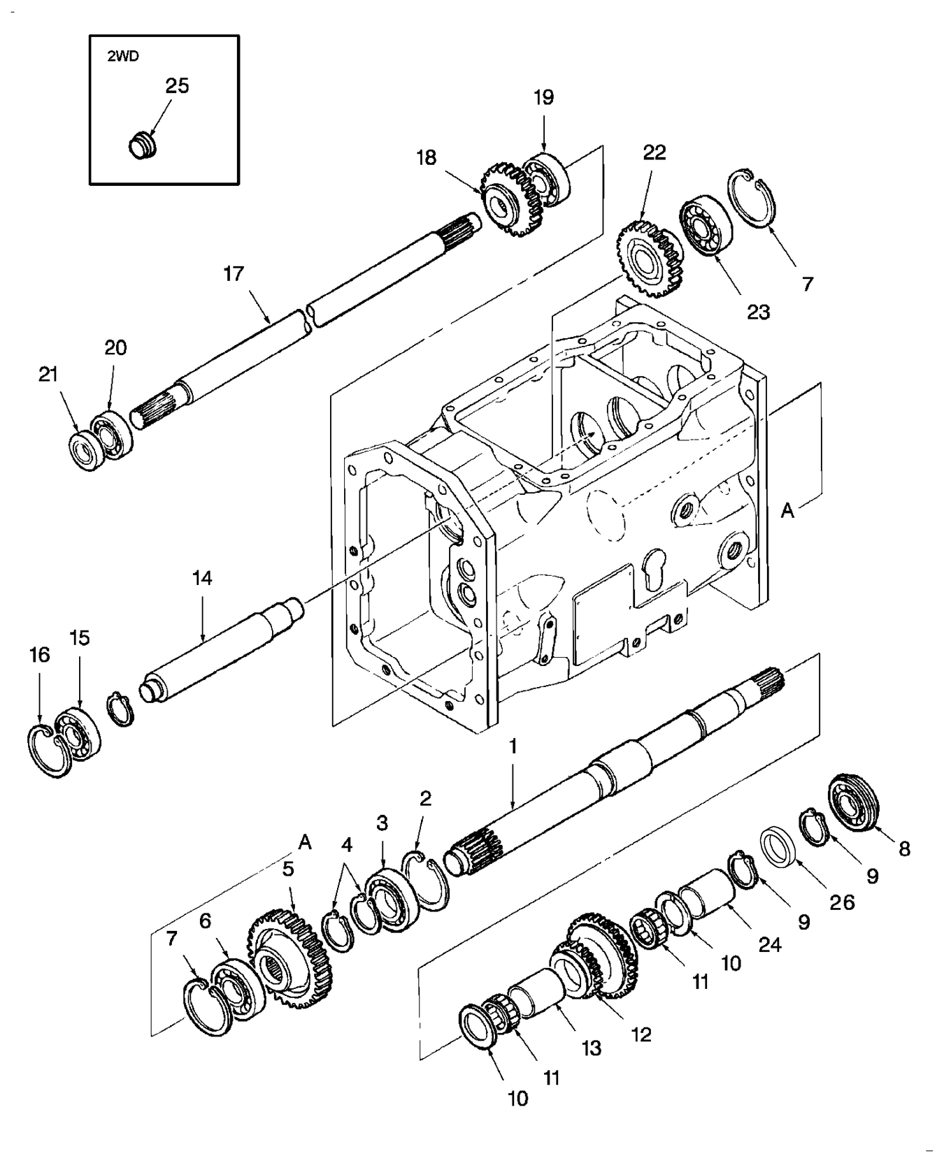 TC30 07C04 FRONT TRANSMISSION GEARS (W/ 9X3 & FWD)