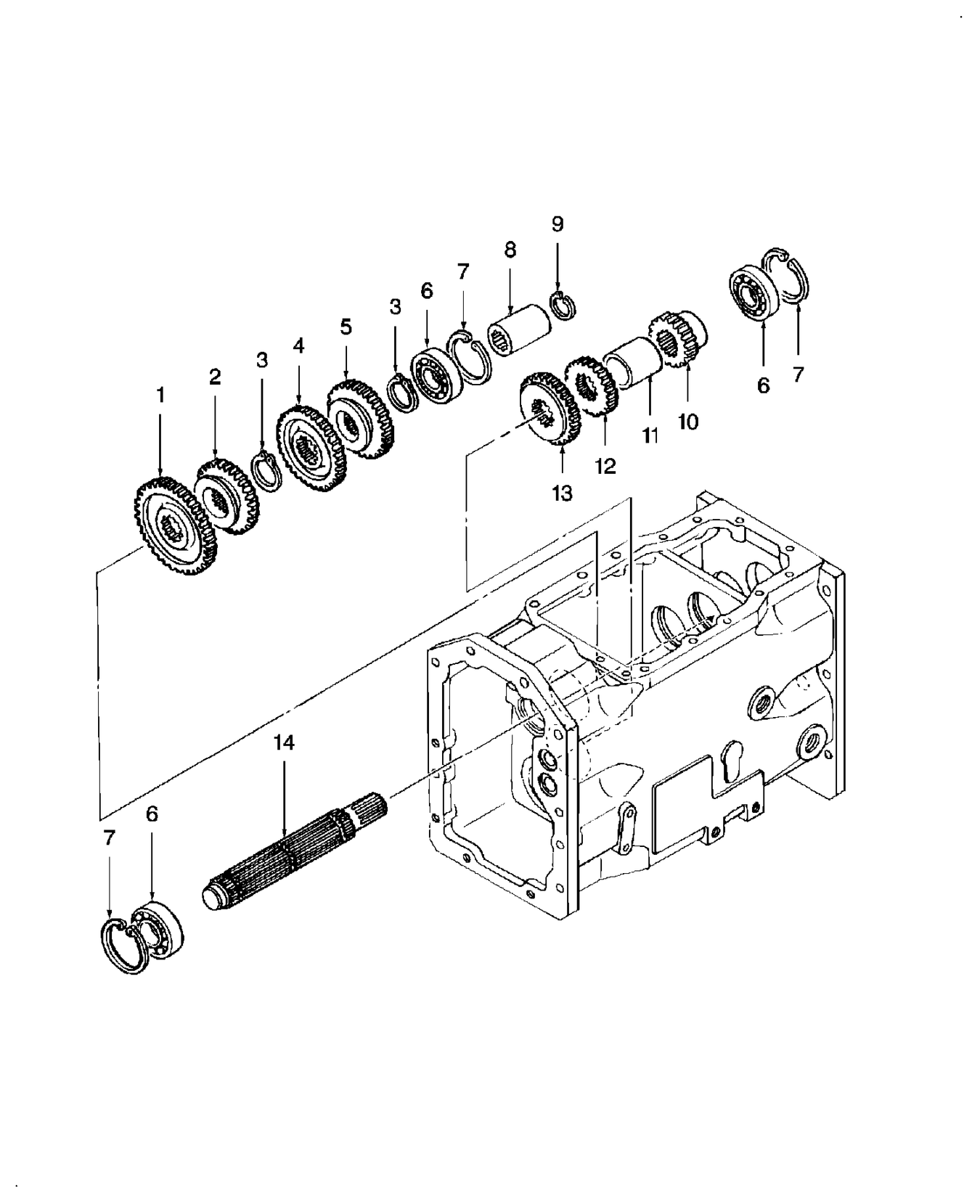 TC30 07C03 FRONT TRANSMISSION GEARS (FWD W/ 9X3)