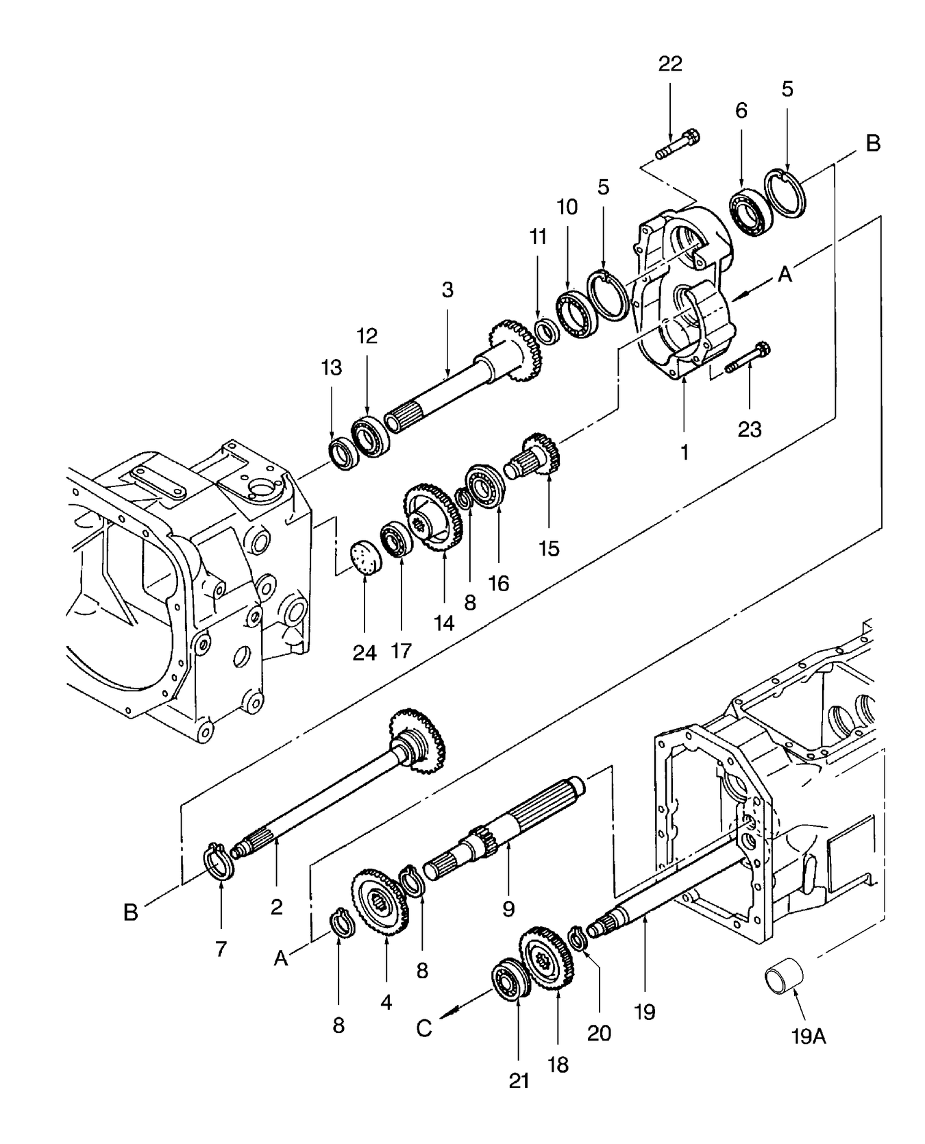 TC30 07C03A FRONT TRANSMISSION DUAL CLUTCH IN PUT SHAFT (FWD W/ 9X3)