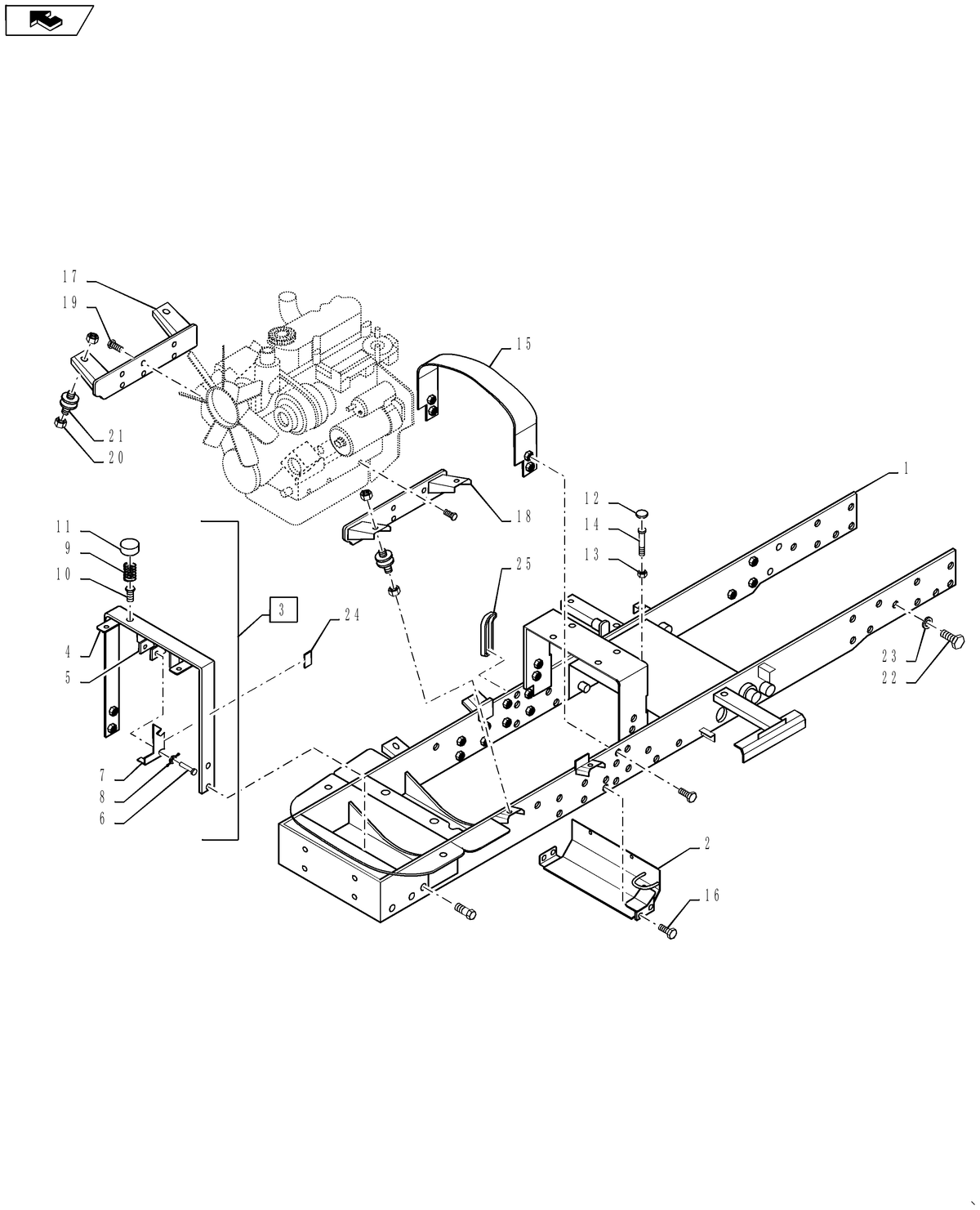 BM25 10.001.07-ENGINE-MOUNTING-&-FRAME — BRIM:PARTS_NEW-HOLLAND_1
