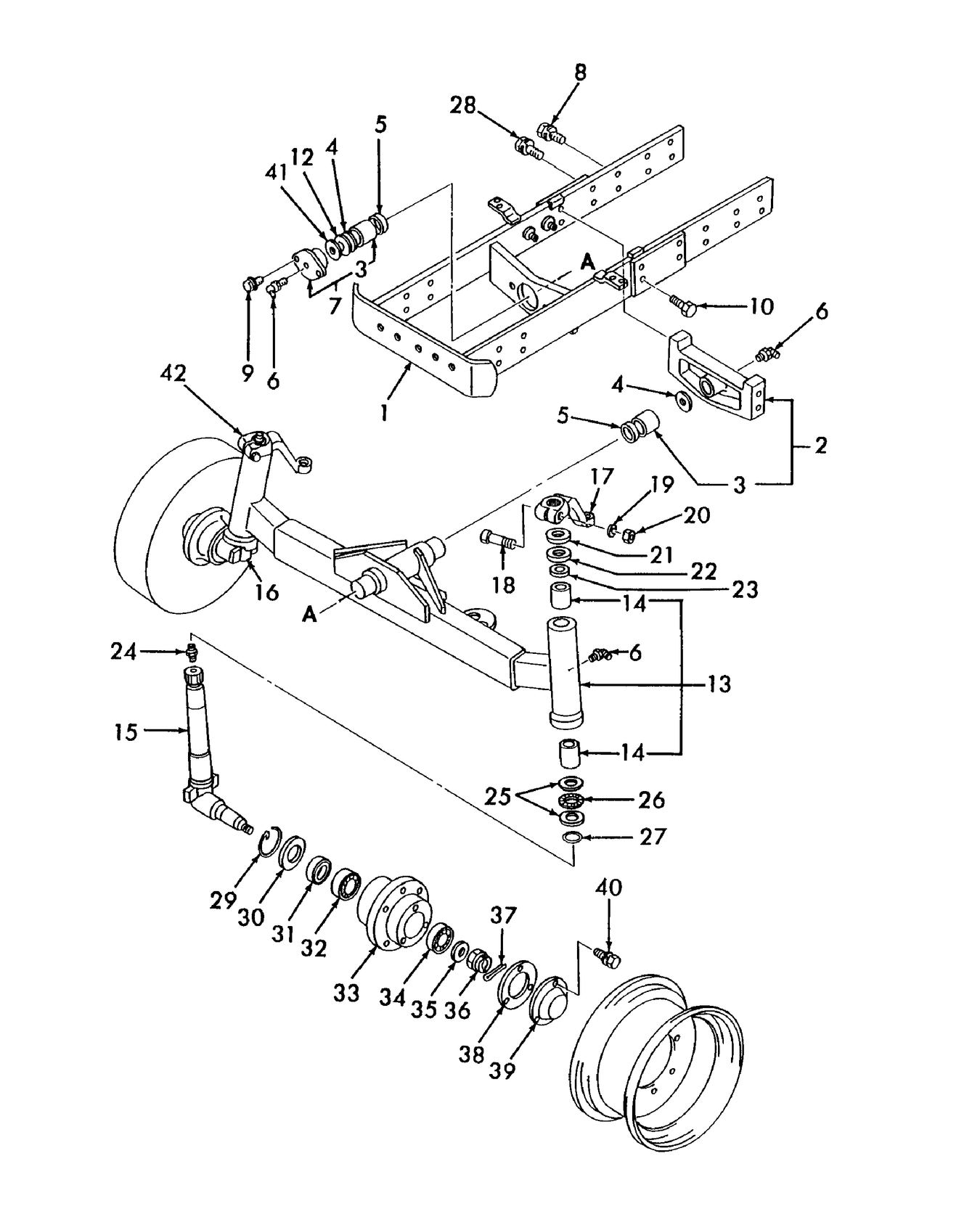 TC30 03A01 FRONT AXLE (W/ 2WD)