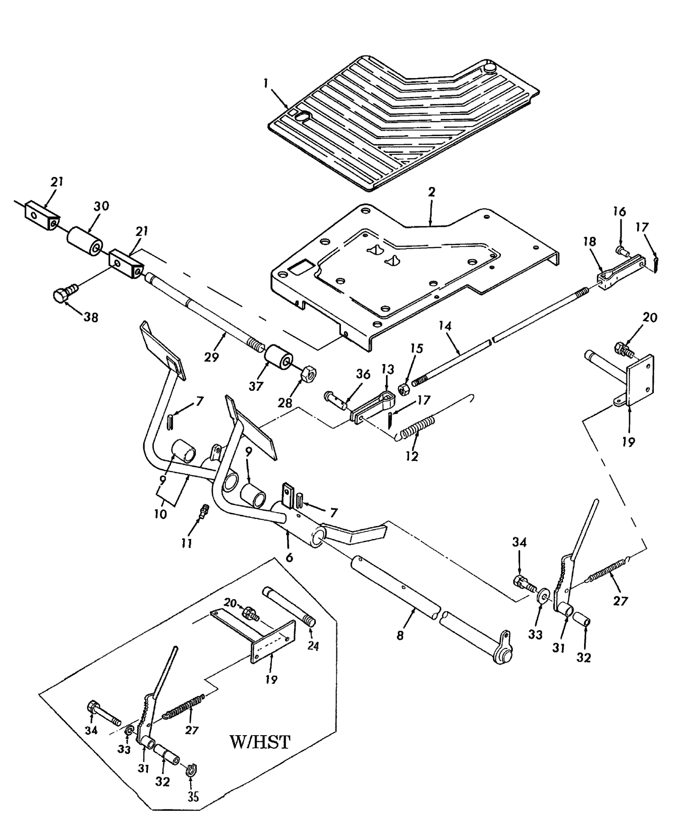 TC30 07K01 PEDALS STEPS & PLATFORM (R.H.)