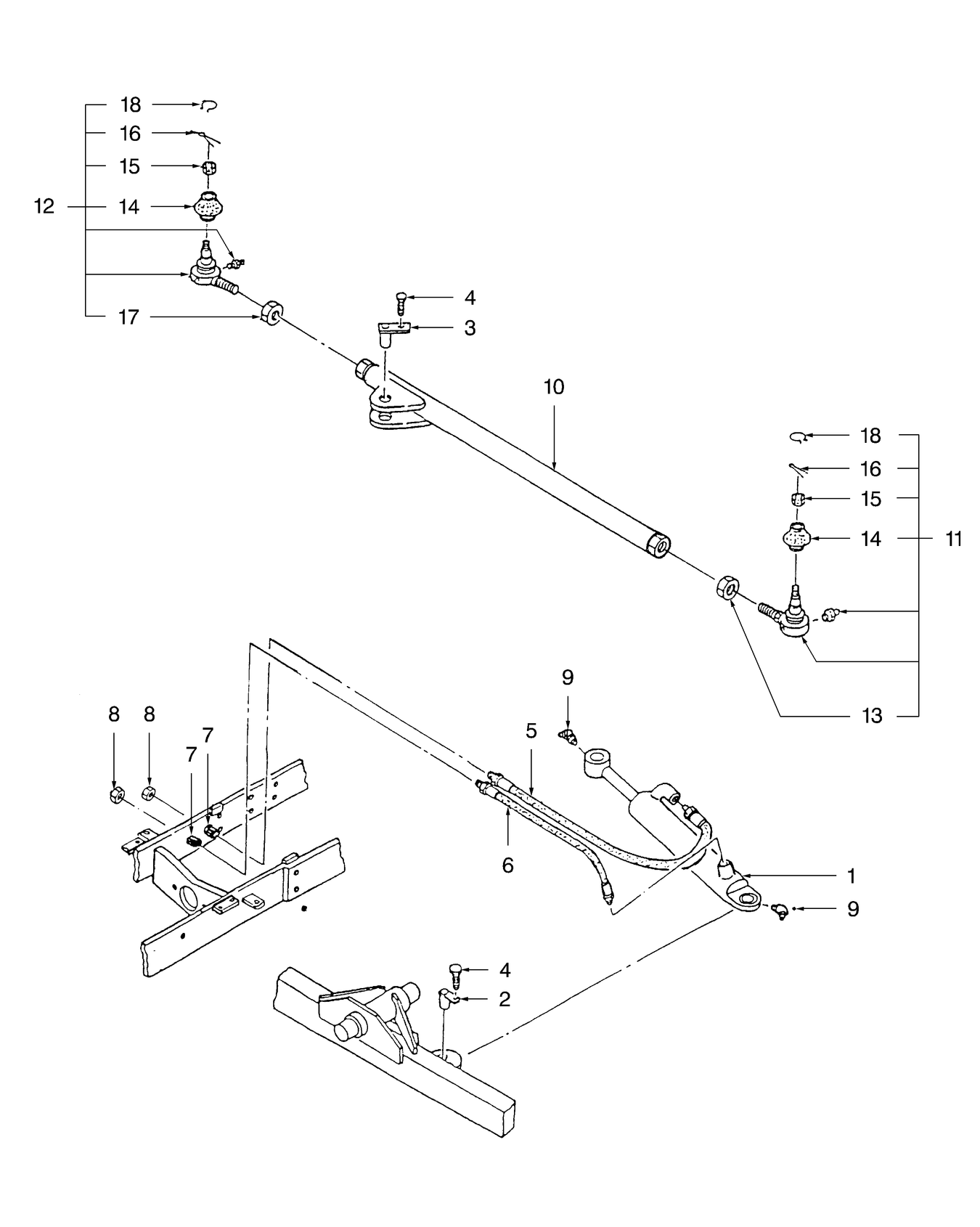 TC30 03A02 STEERING LINKAGE (W/ 2WD)