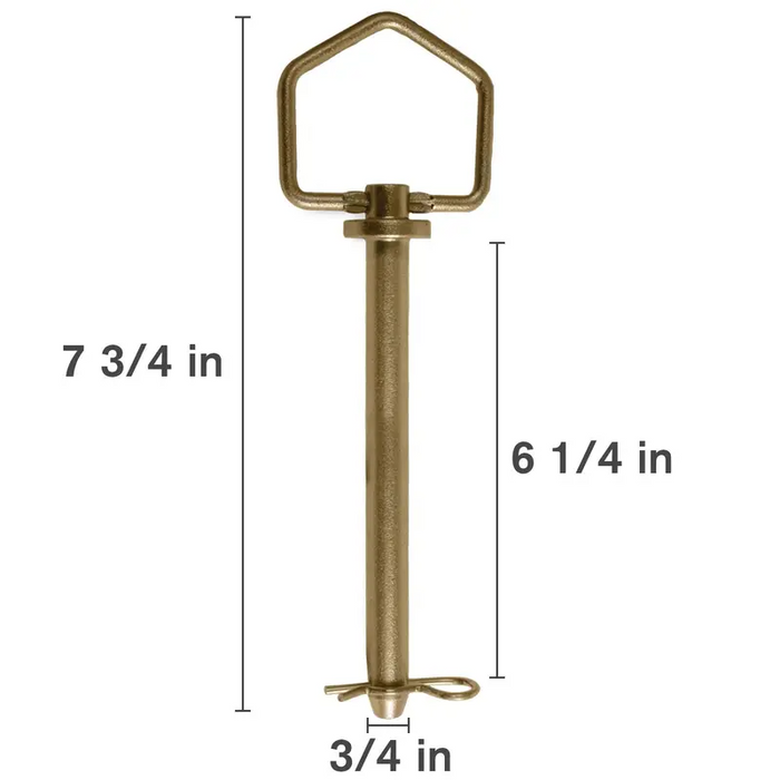 Swivel-Handle Forged Hitch Pin 3/4 X 6-1/4 with Clip