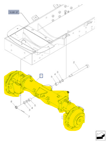 Image of MT40195015 FRONT AXLE 