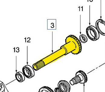 Image of SBA322514120 CLUTCH INPUT SHAFT 