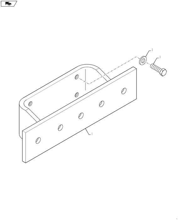 WM25S BOLT BOLT, M12mm x 40mm, Cl 8.8