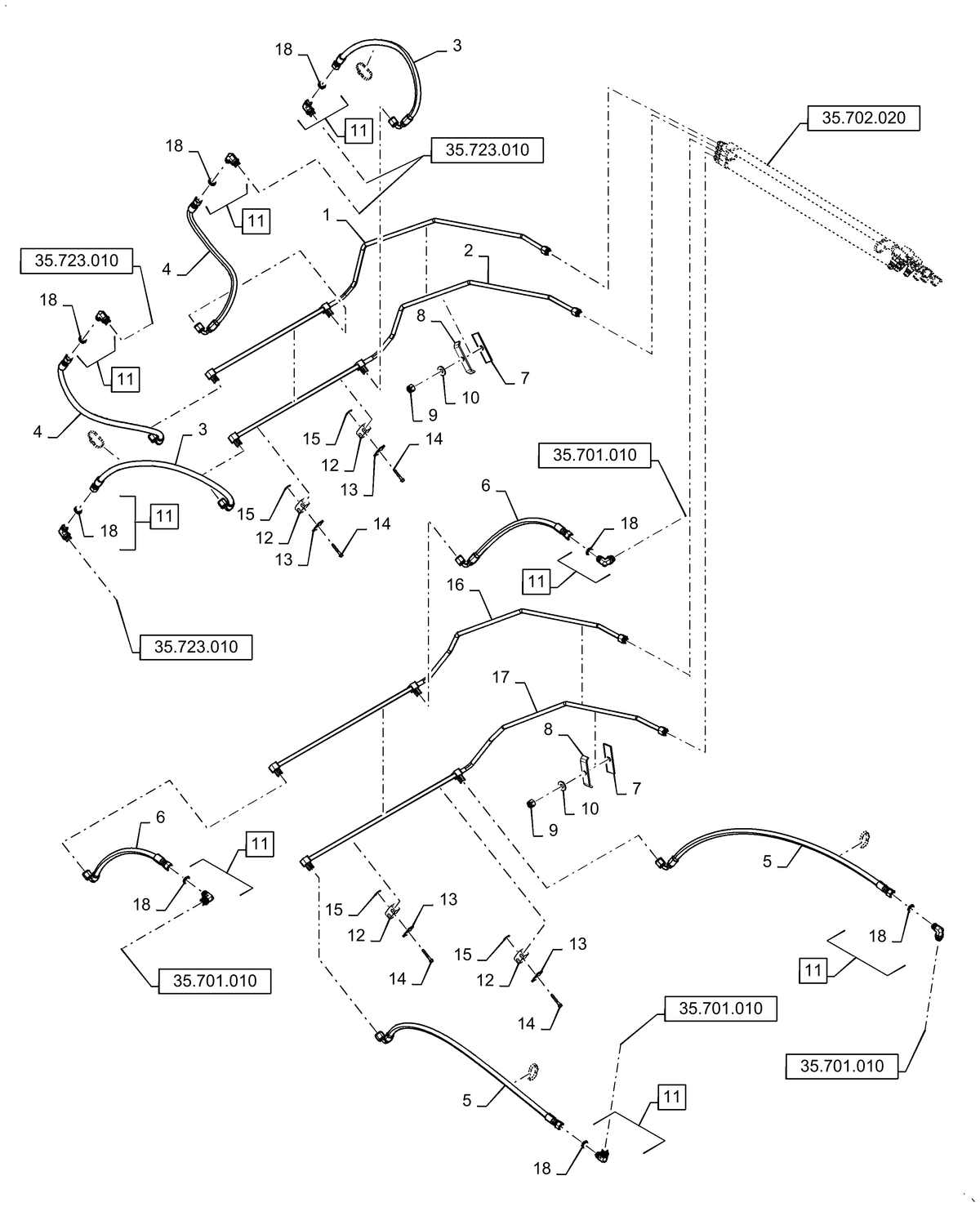 140TL CLAMP | Part# '625822 — BRIM:PARTS_NEW-HOLLAND_1