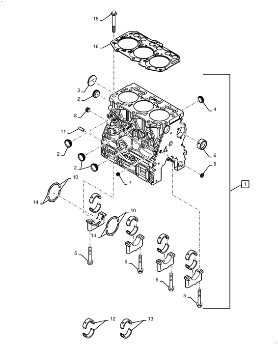 MT40355666 CYLINDER BLOCK