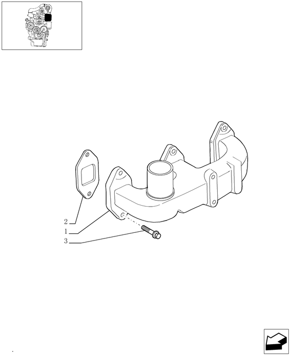 TN60A EXHAUST MANIFOLD