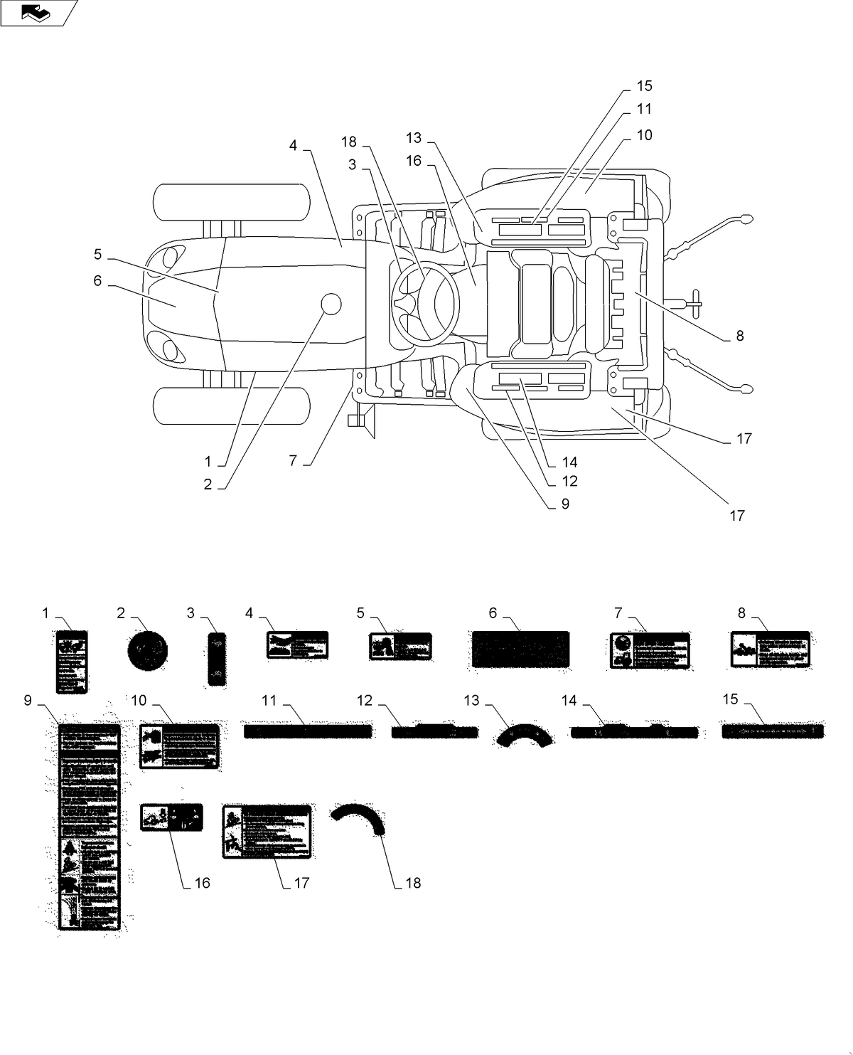 Boomer 25 WARNING DECAL | Part# MT40234715 — BRIM:PARTS_NEW-HOLLAND_1