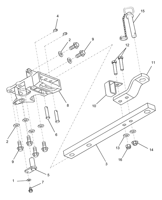 TC30 LOCK BOLT Hex, M10 x 16mm, Cl 10.9, Full Thd