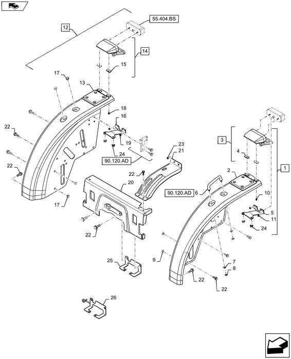 WM40 REAR FENDER