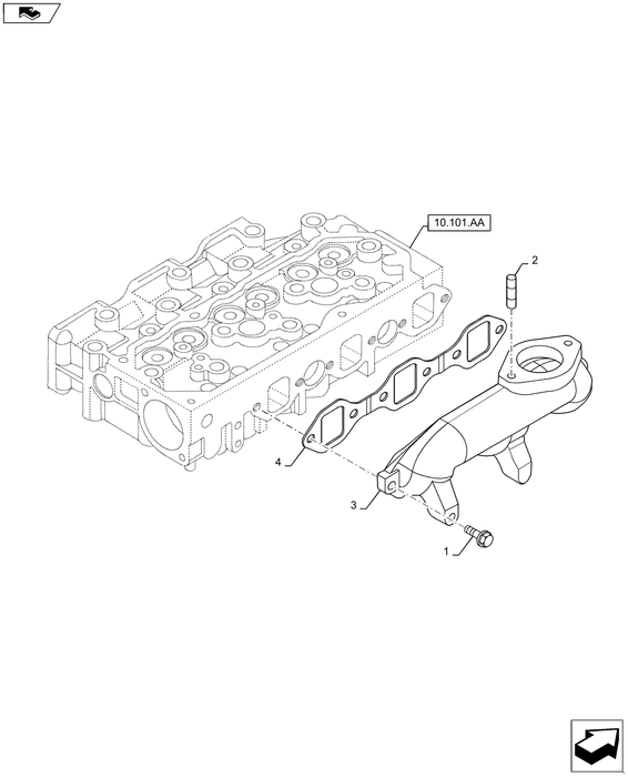 WM35(2) EXHAUST MANIFOLD