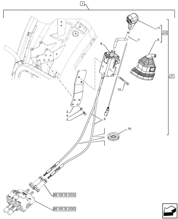 PS75 CONTROL LEVER