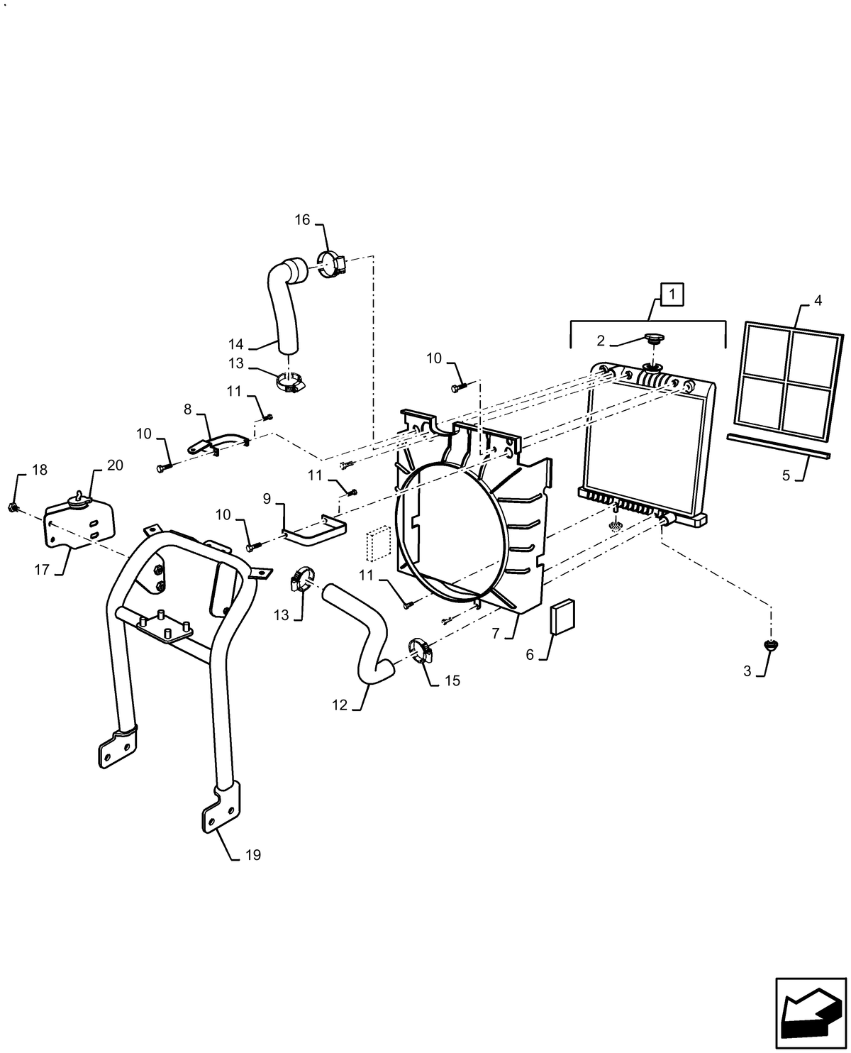 Workmaster 25S BRACKET | Part# MT40337261 — BRIM:PARTS_NEW-HOLLAND_1