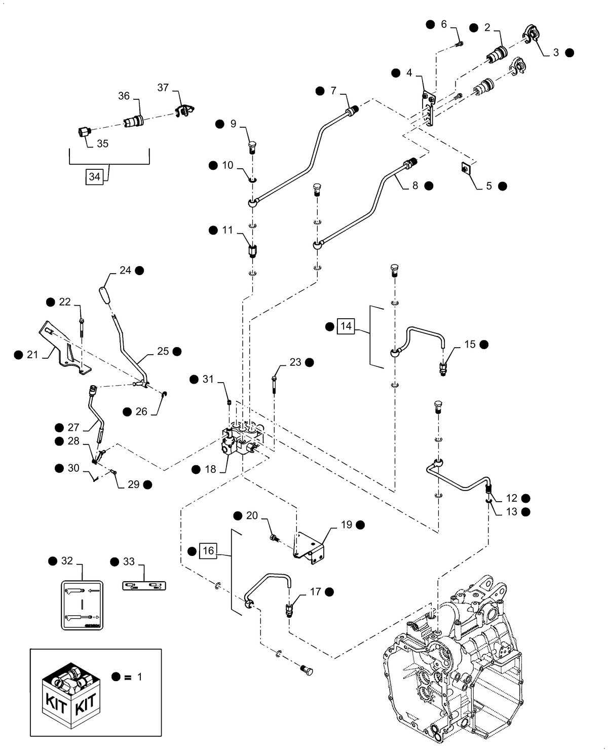Boomer 25 REMOTE CONTROL VALVE | Part# MT40120523 — BRIM:PARTS NEW HOLLAND