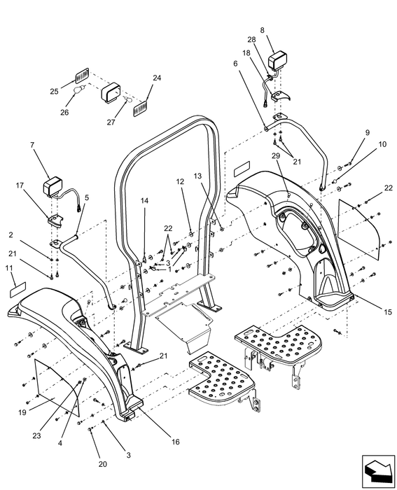 TC45 REAR FENDER