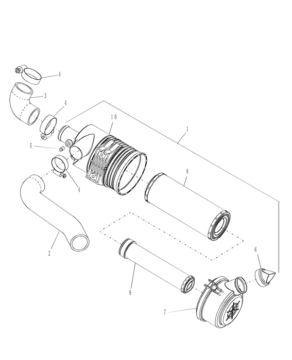 TC34DA INTAKE AIR HOSE