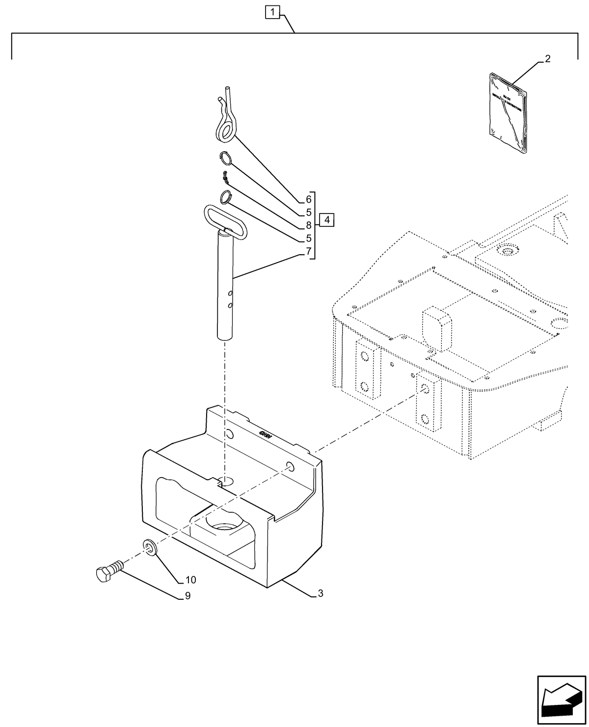 New Holland Powerstar 75 SUPPORT | Part# '84479218 — BRIM:PARTS NEW-HOLLAND