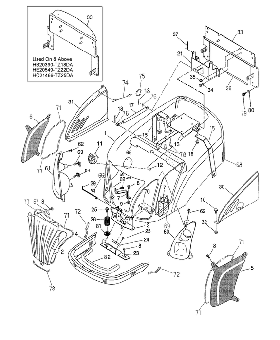 SBA350120821 GRILLE ASSY