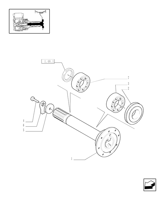 TN60A CONTROL SHAFT