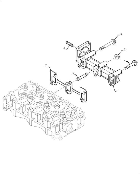 WM25S EXHAUST MANIFOLD