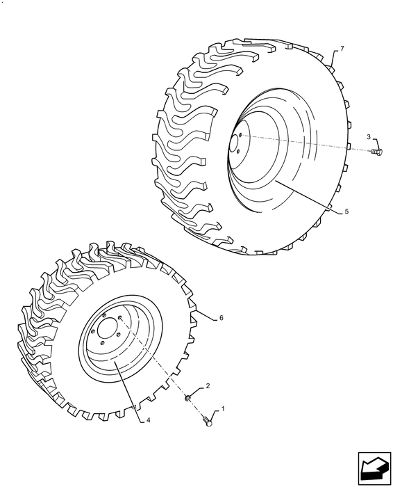 WM25S WHEEL 12'' DIA x 10'' W x 5 Bolts