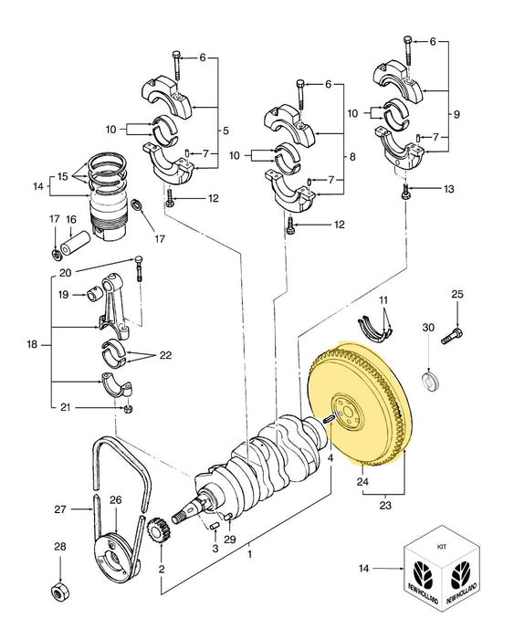 TC33DA ENGINE FLYWHEEL