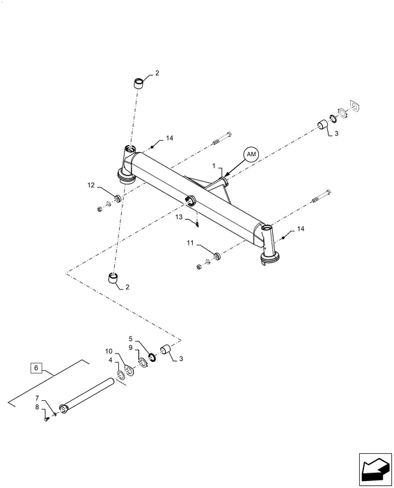 WM50 FRONT AXLE