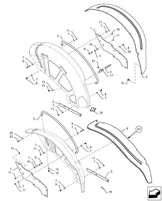 WM50 REAR FENDER