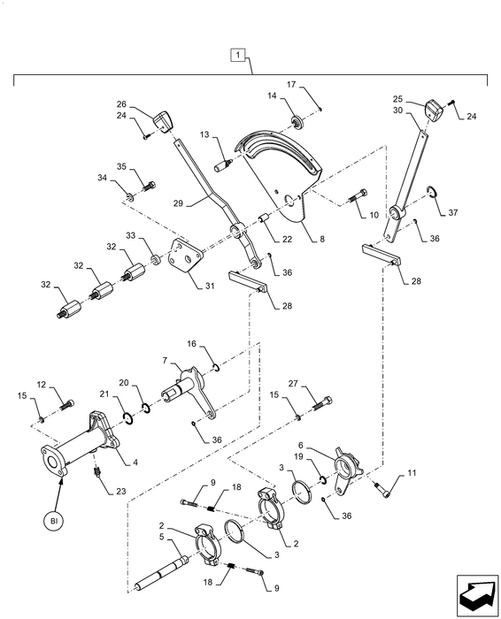 WM50 CONTROL LEVER