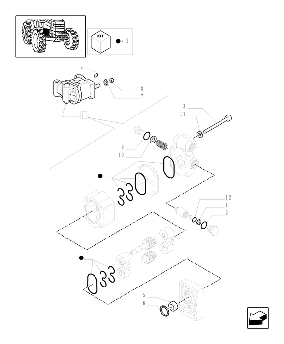 TN70A (2003-2008) REMAN-HYD PUMP